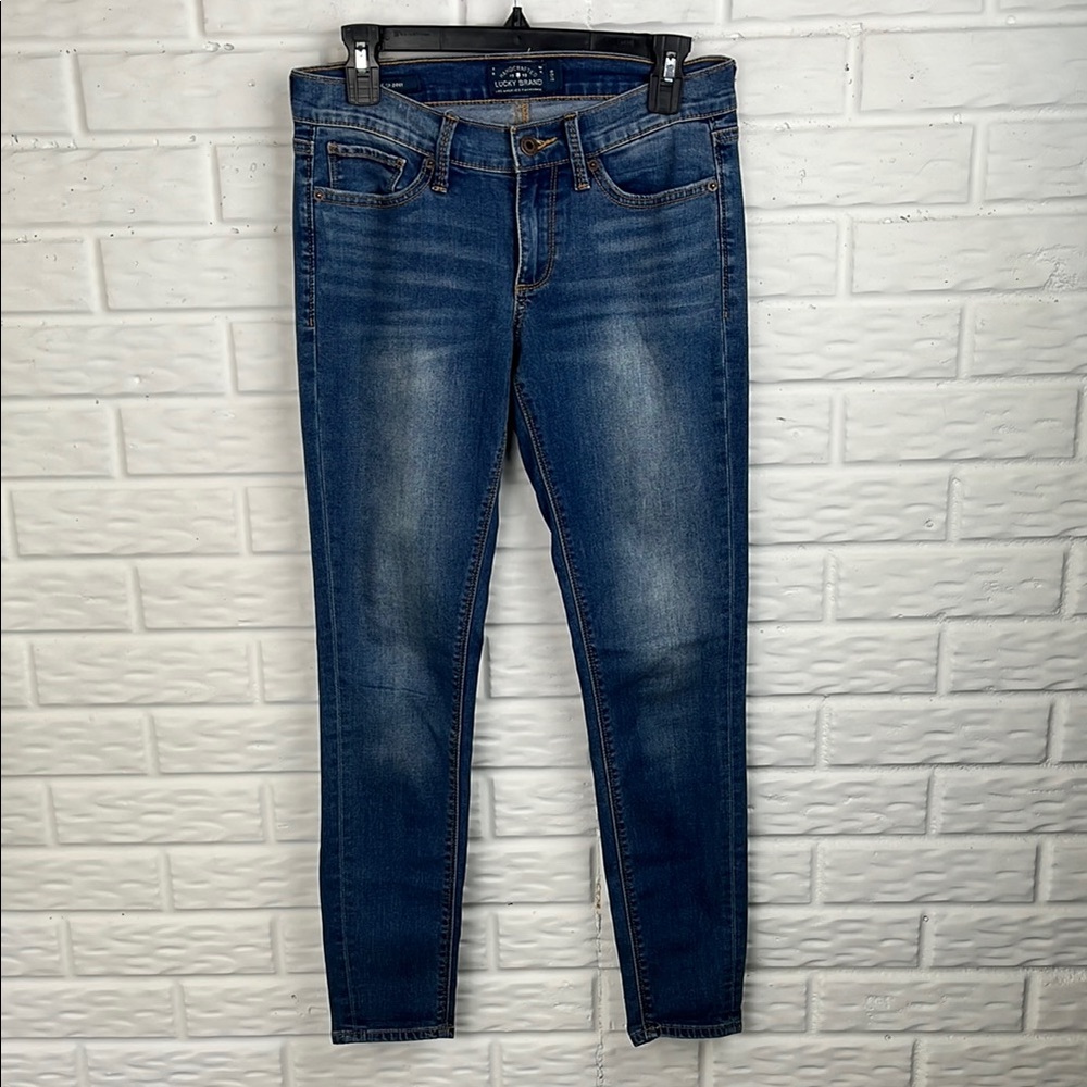 LUCKY BRAND CHARLIE SKINNY DENIM JEANS MID RISE SIZE 2/26 GUC